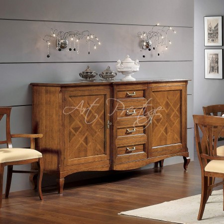 Art.H07 Credenza intarsi in legni esotici