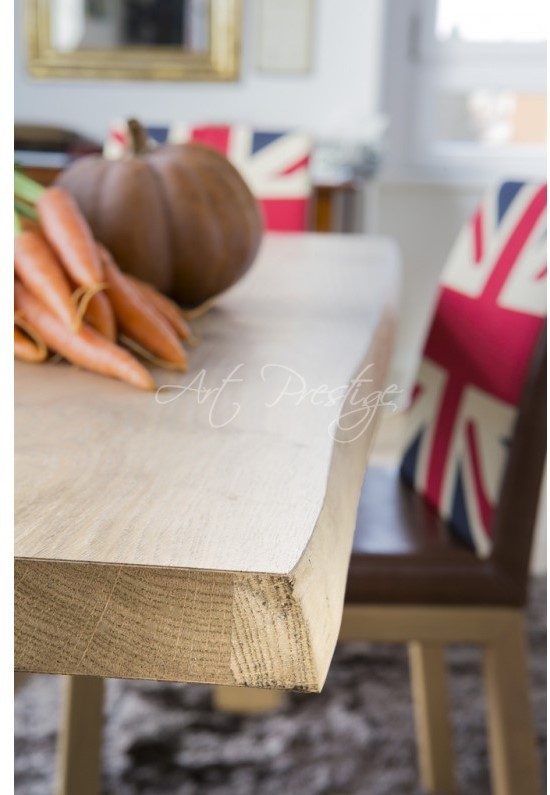 Art.LF032 Table in oak with straight edge - Image 4