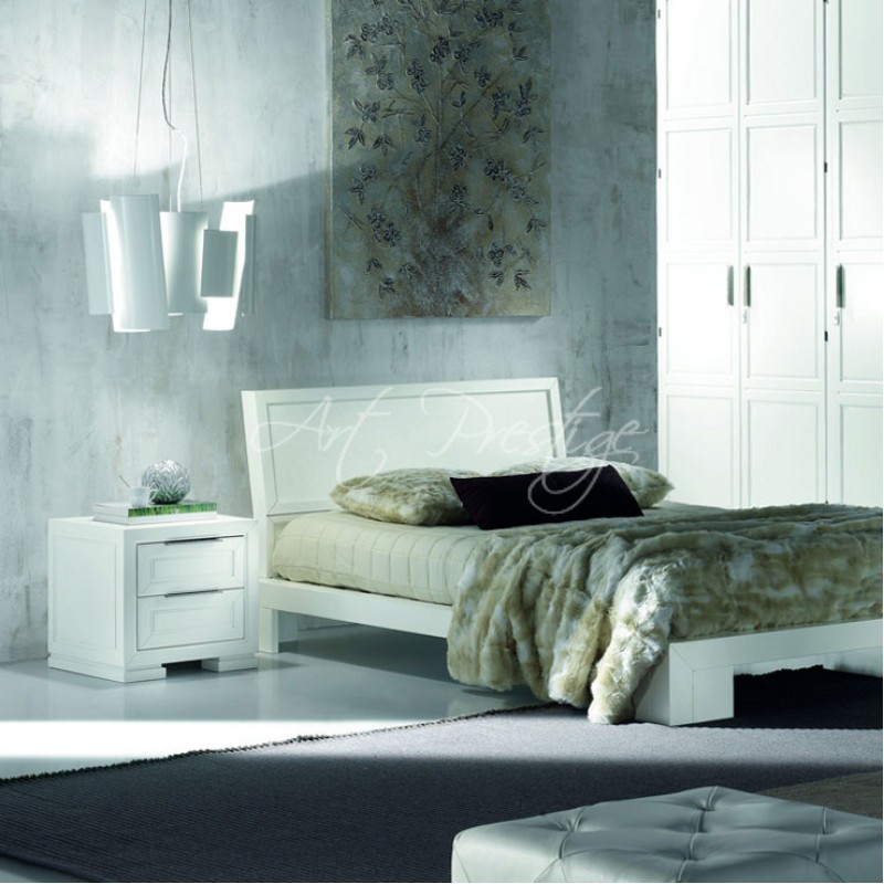 Art.EC037 Comodino 2 cassetti frassino - immagine 2