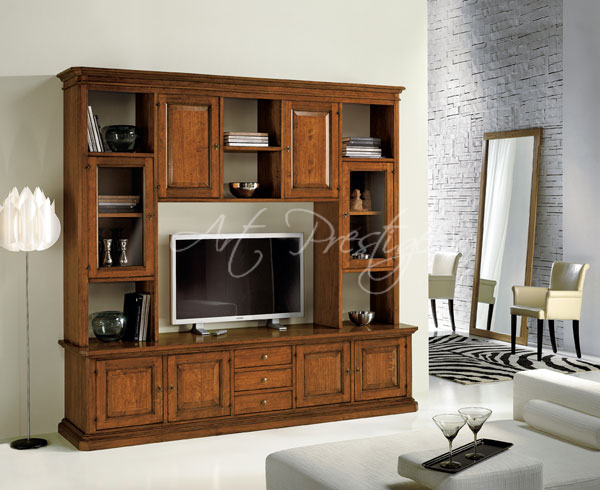Art.168/A Walnut finish wall bookcase