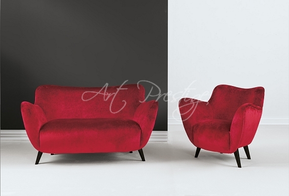Art.432/D/P Divano e poltrona vintage