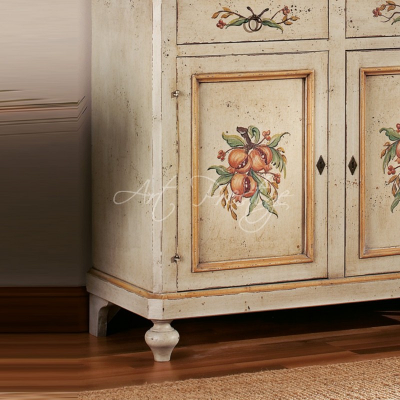 Art.1416/A Credenza decorata con alzata - immagine 6