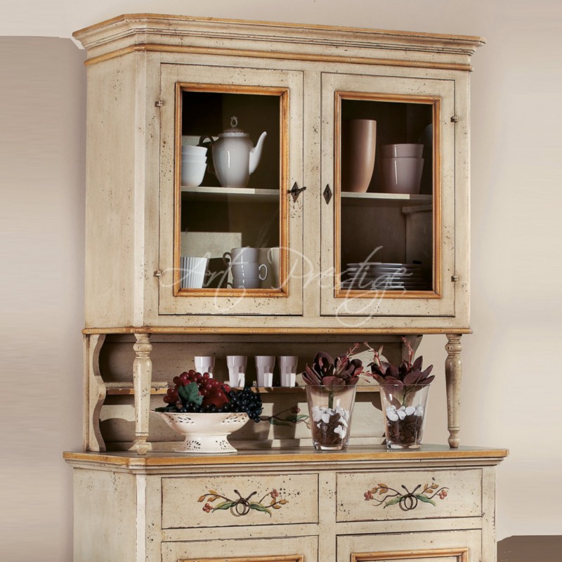 Art.1416/A Credenza decorata con alzata - immagine 2