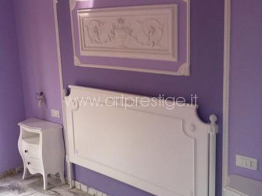 Headboard with bedside tables