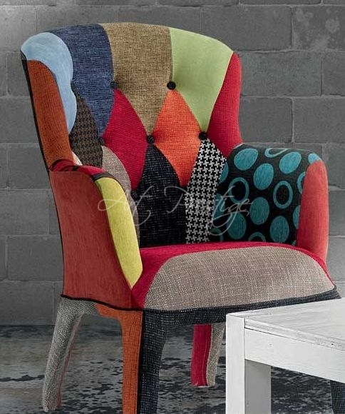Art.653 Poltrona a patchwork moderna - immagine 2