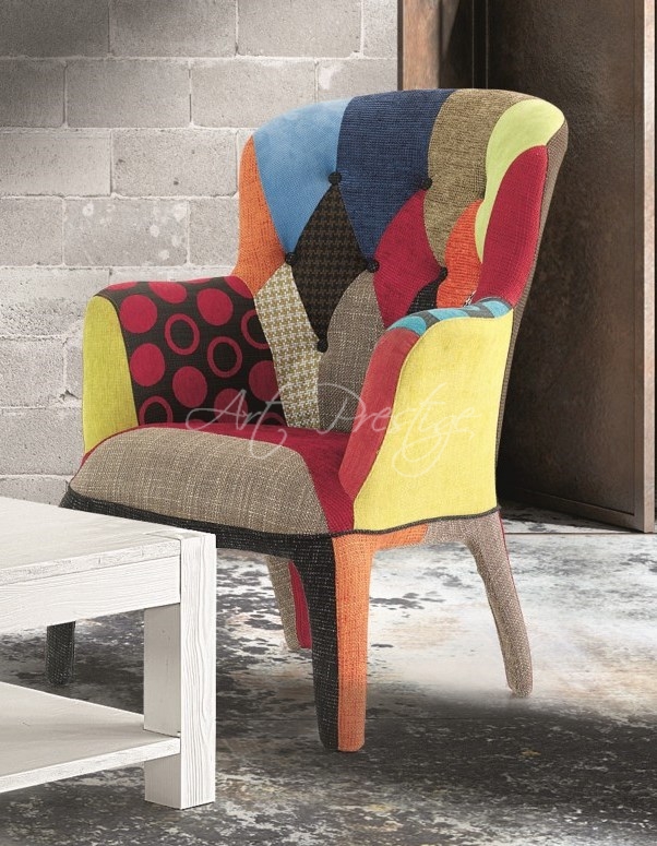 Art.653 Poltrona a patchwork moderna - immagine 3