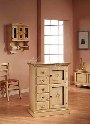 Art.1329/A Antique ivory chest of drawers