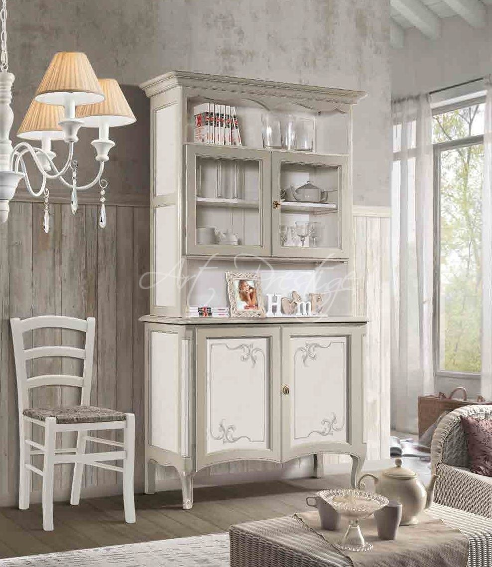 Art.257/G Credenza con vetrina shabby