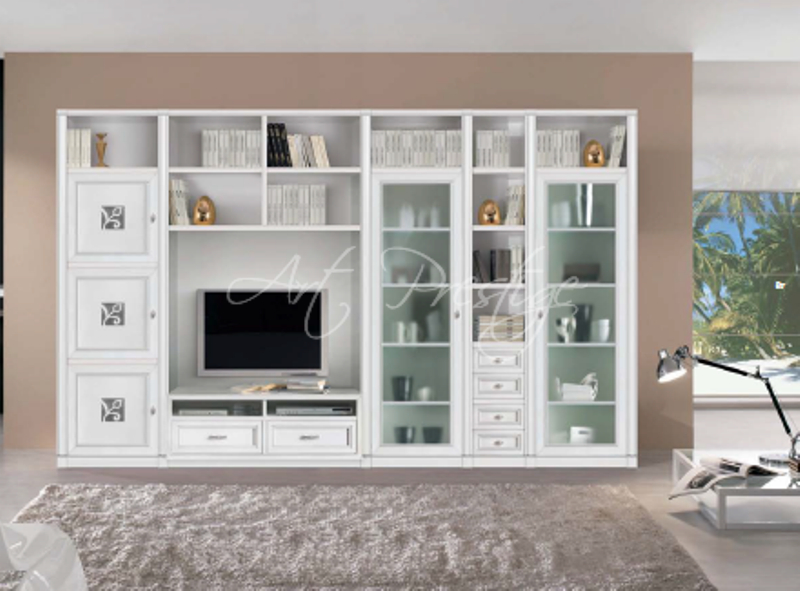 Art.3063 Modular wall with showcases
