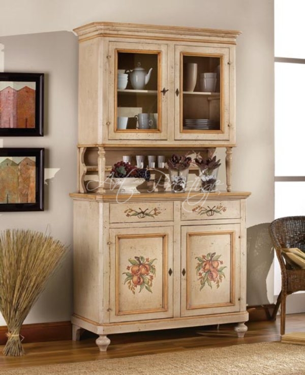 Art.1416/A Credenza decorata con alzata