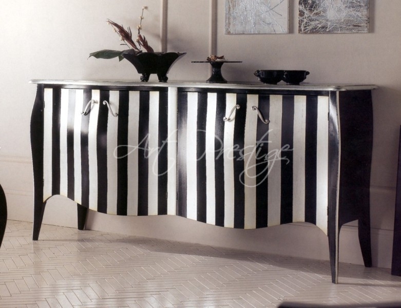Art.13 Convex striped sideboard