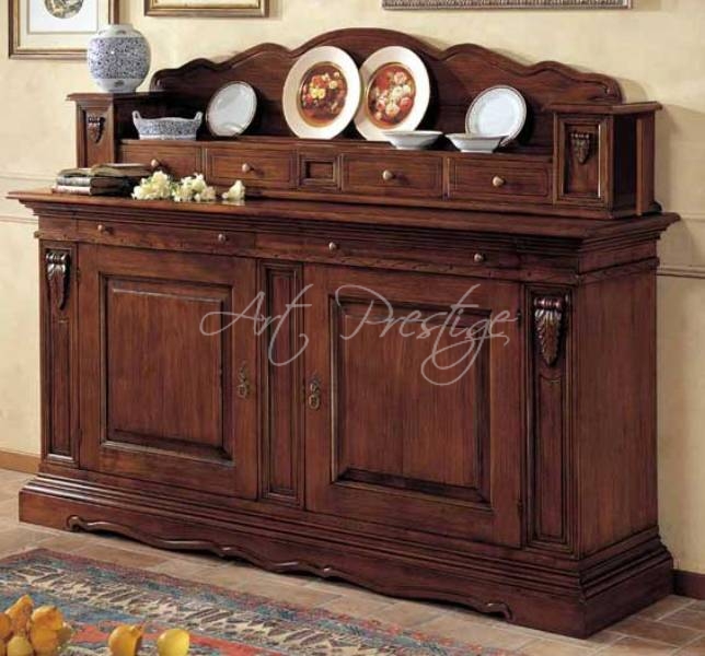 Art.898/G-900/G Walnut sideboard and plate