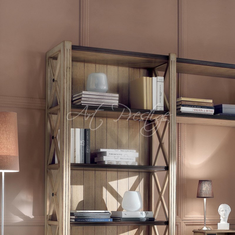 Art.H642 Libreria a parete con scrittoio - immagine 2