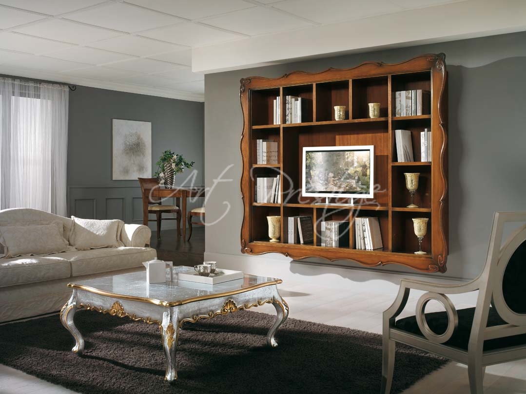 Art.H6006 Porta tv libreria noce