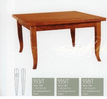 Art.549/T Tavolo a libro noce chiaro