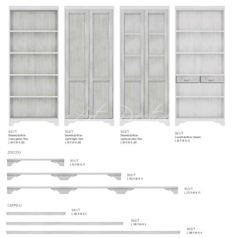 Art.921/T Silvia Country style bookcase - Image 3