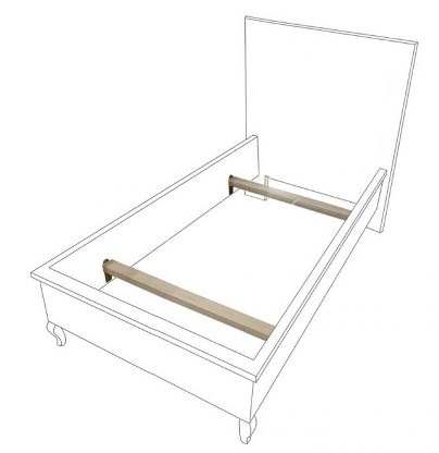 Art.1425/A Letto singolo decorato rosso - immagine 2