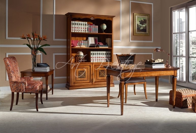 Art.6176 Libreria classica intarsio Iris - immagine 3