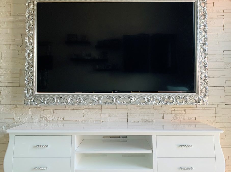 TV cabinet with TV stand frame and console