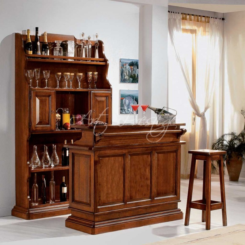 Art.1225/A Sgabello per mobile bar noce - immagine 2
