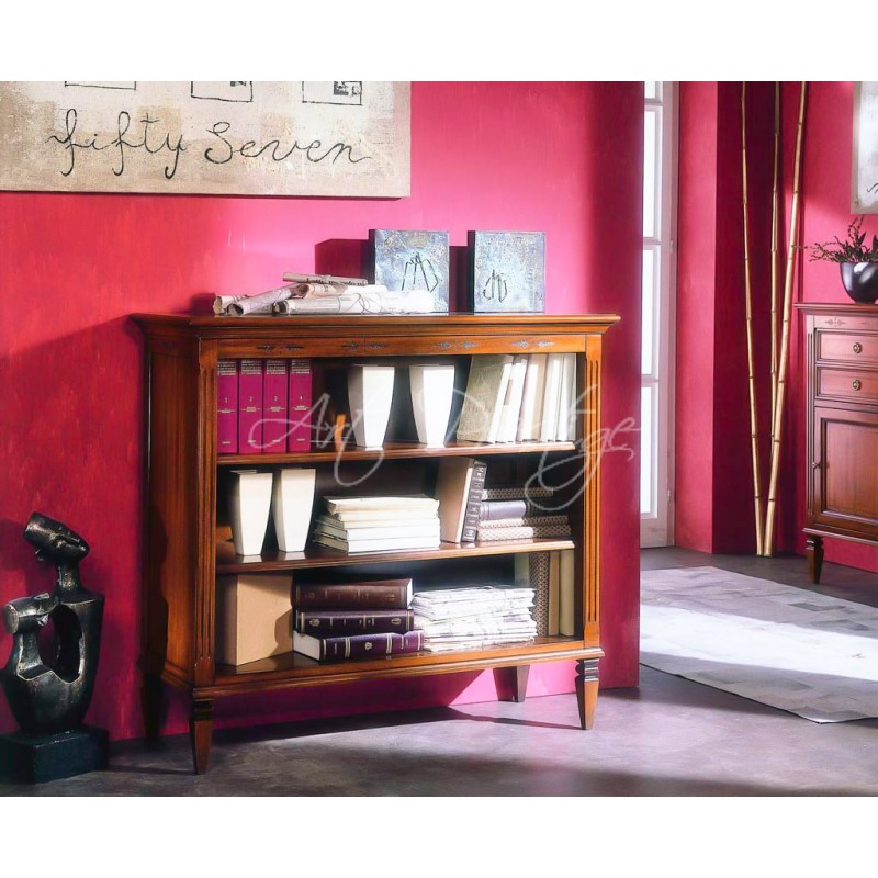 Art.809/GL Libreria bassa 2 ripiani 3 vani - immagine 4