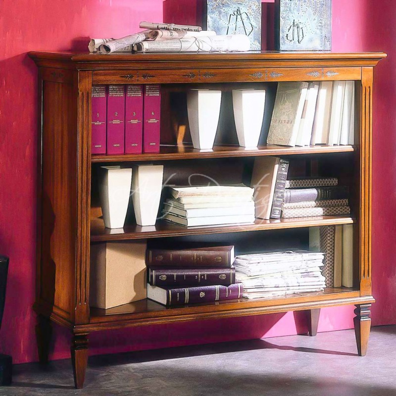Art.809/GL Libreria bassa 2 ripiani 3 vani
