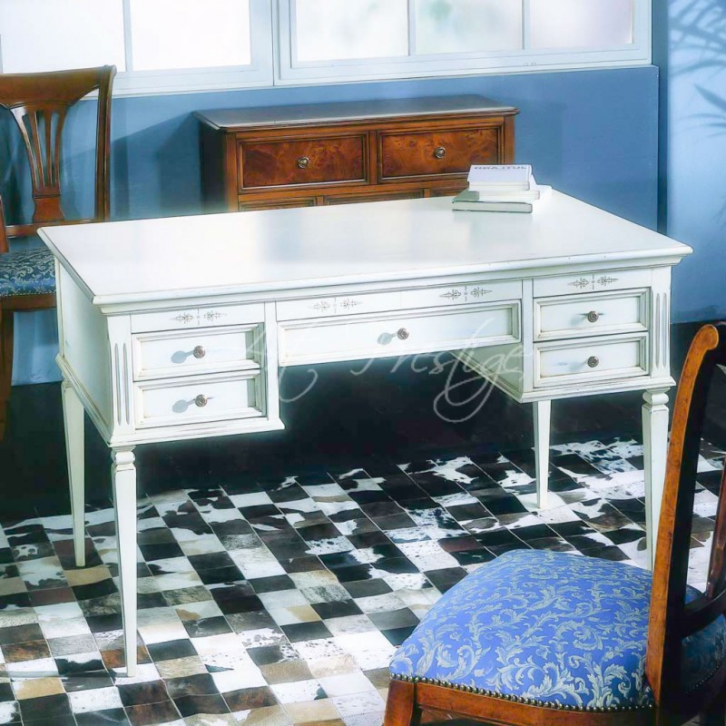 Art.820/GL Scrivania provenzale 5 cassetti