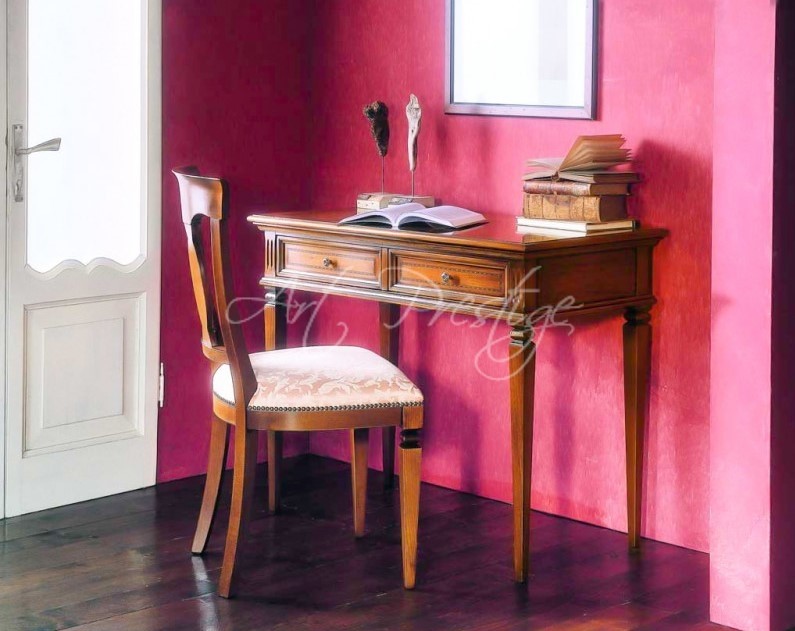 Art.821/GL Scrittoio tradizionale 2 cassetti con filetti