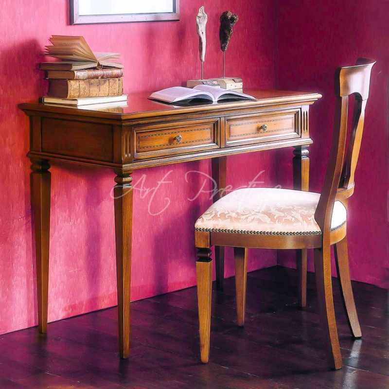 Art.821/GL Scrittoio tradizionale 2 cassetti con filetti - immagine 3