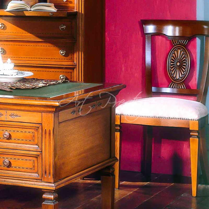 Art.832/GL Sedia classica fiore imbottita - immagine 2