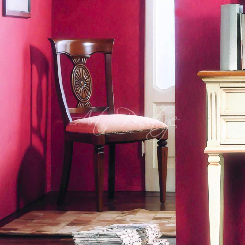 Art.832/GL Sedia classica fiore imbottita