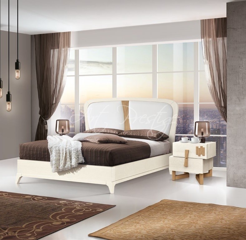 Art.7284/160 Letto con testata imbottita
