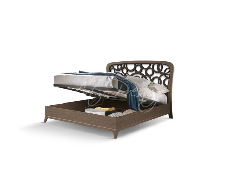 Art.7313/160 Letto finitura creta con intagli - immagine 2