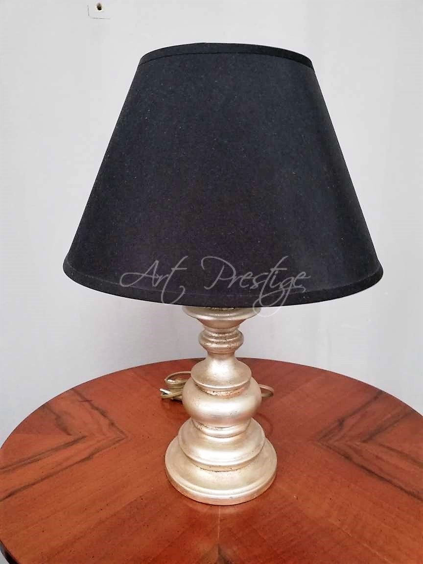 Antique silver table lamp