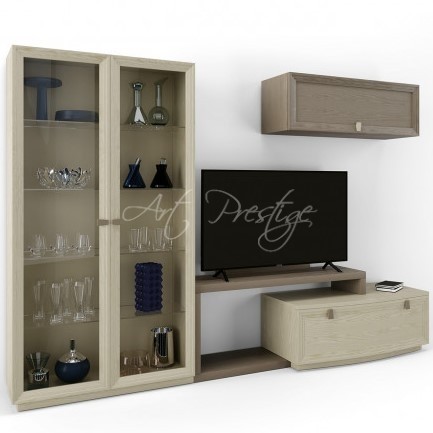 Art.28 Pianosa TV wall showcase with two doors
