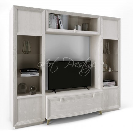 Art.29 Filicudi parete tv con vetrine