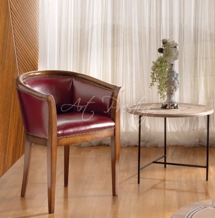Art.H8607 Poltroncina a pozzetto pelle