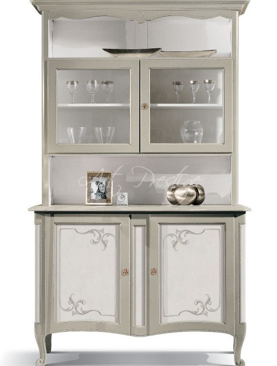 Art.258/GS Sideboard and glass cabinet with 2 doors