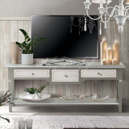 Art.671/GS Porta tv Shabby 3 cassetti - immagine 4