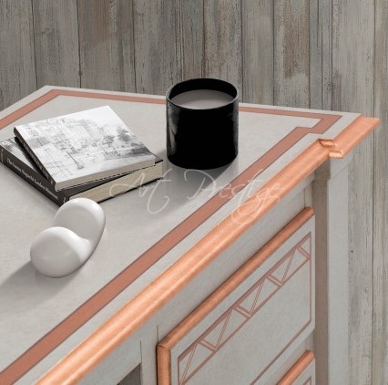 Art.682/GS Shabby TV stand 5 drawers - Image 3