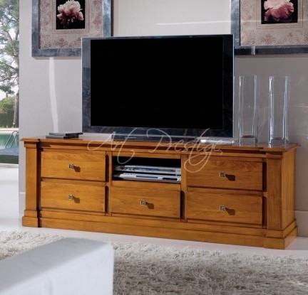 Art.682/GS Shabby TV stand 5 drawers - Image 5