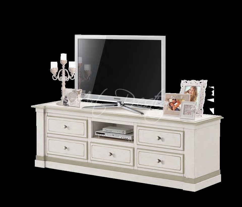 Art.682/GS Shabby TV stand 5 drawers - Image 4
