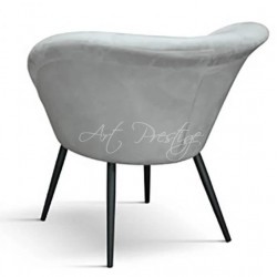 Art.1924/TE Poltroncina Design moderna velluto grigio - immagine 2