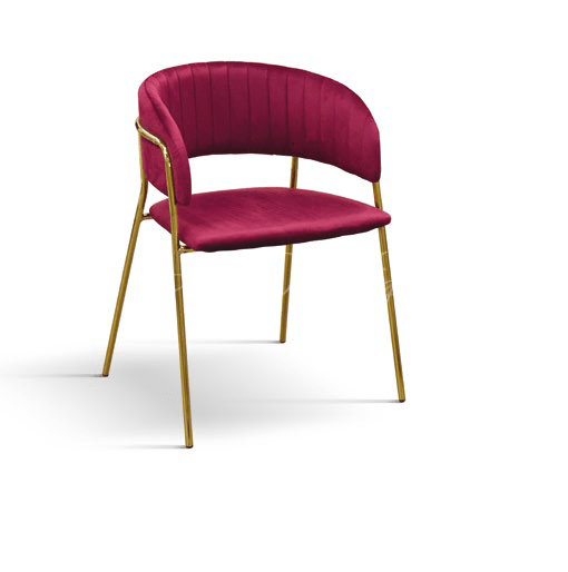 Art.2006 Sedia contemporanea gambe in metallo oro