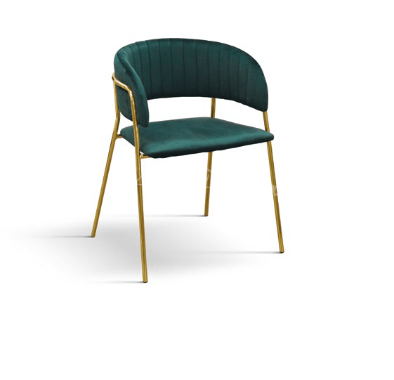 Art.2006 Sedia contemporanea gambe in metallo oro - immagine 4