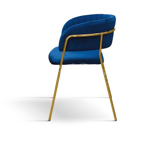 Art.2006 Sedia contemporanea gambe in metallo oro - immagine 3
