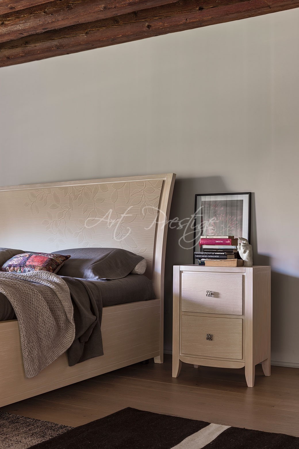 Art.2049/TF Como' contemporaneo 6 cassetti con decoro in rilievo - immagine 4