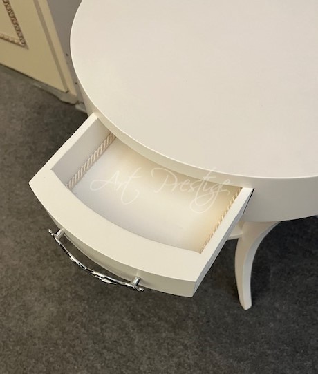 Round coffee table with chrome handle - Image 2