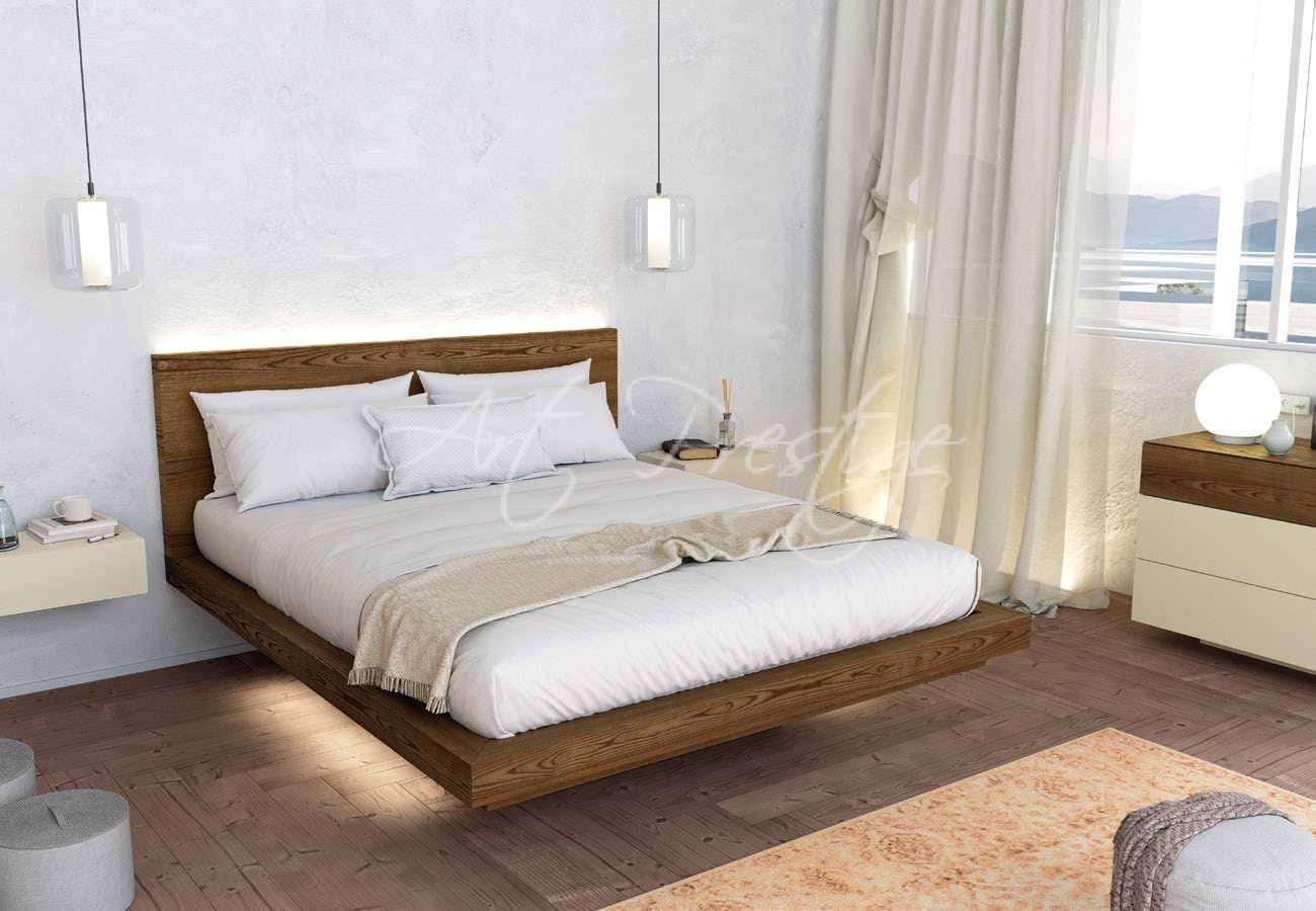 Art.1401T/V Nova fly bed in tobacco-coloured solid wood - Image 2
