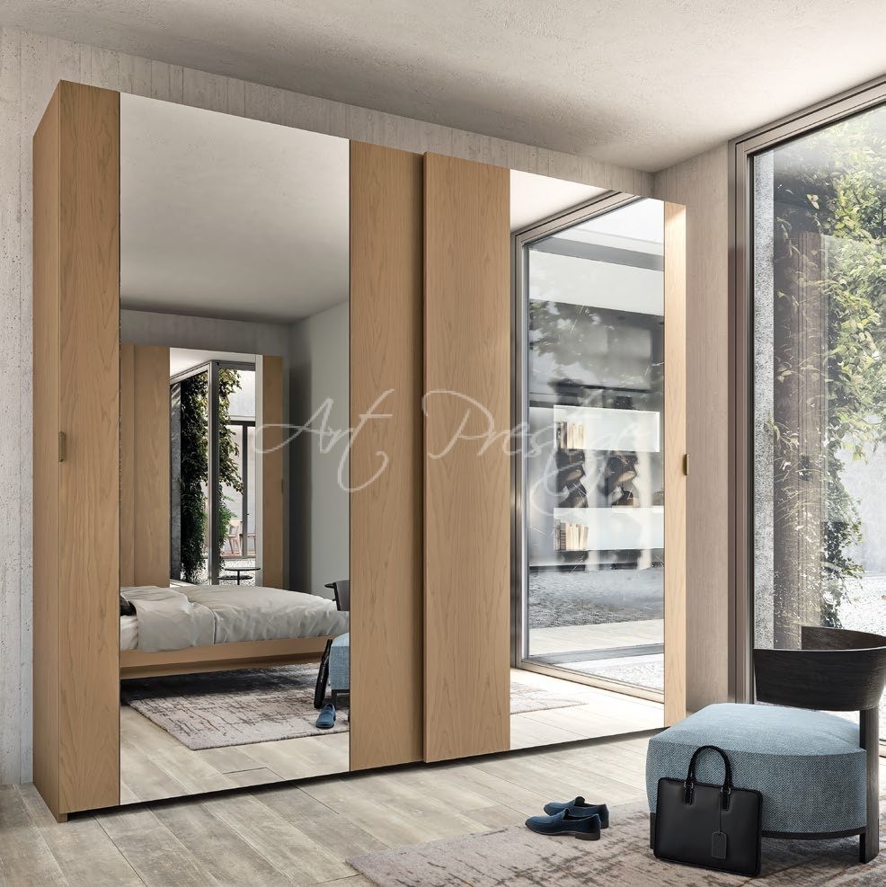 Art.1315T Armadio moderno 2 ante scorrevoli con specchi